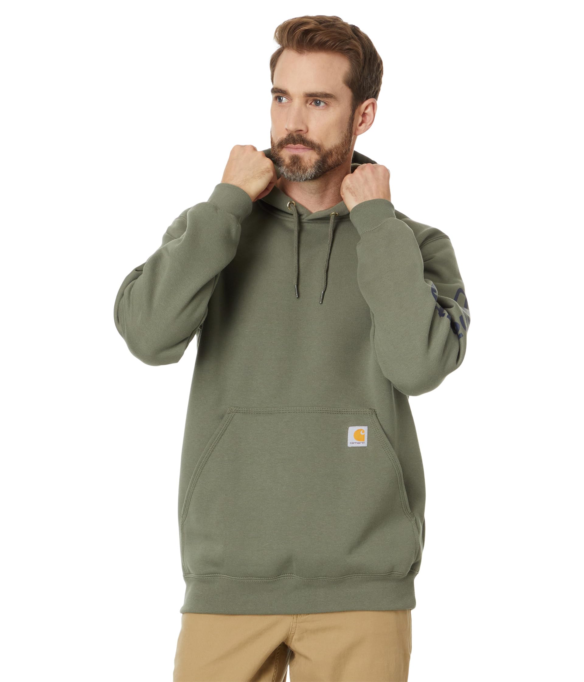 Loose Fit Midweight Logo Sleeve Graphic Sweatshirt