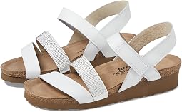 White Leather/Silver Rivets