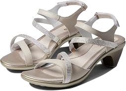 Soft Ivory Leather/Clear Rhinestones