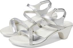 Soft Silver Leather/Clear Rhinestones