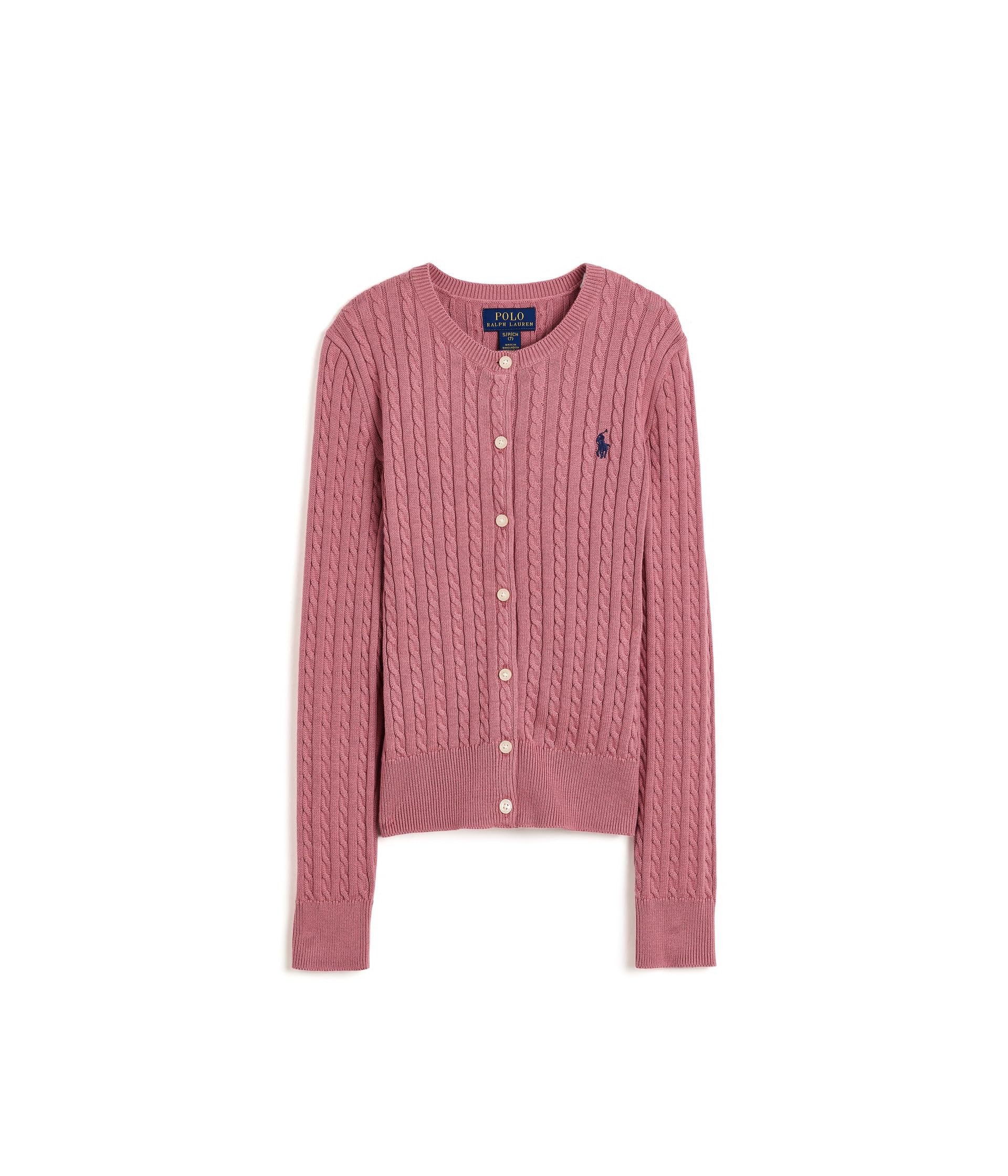 Mini-Cable Cotton Cardigan (Big Kid)
