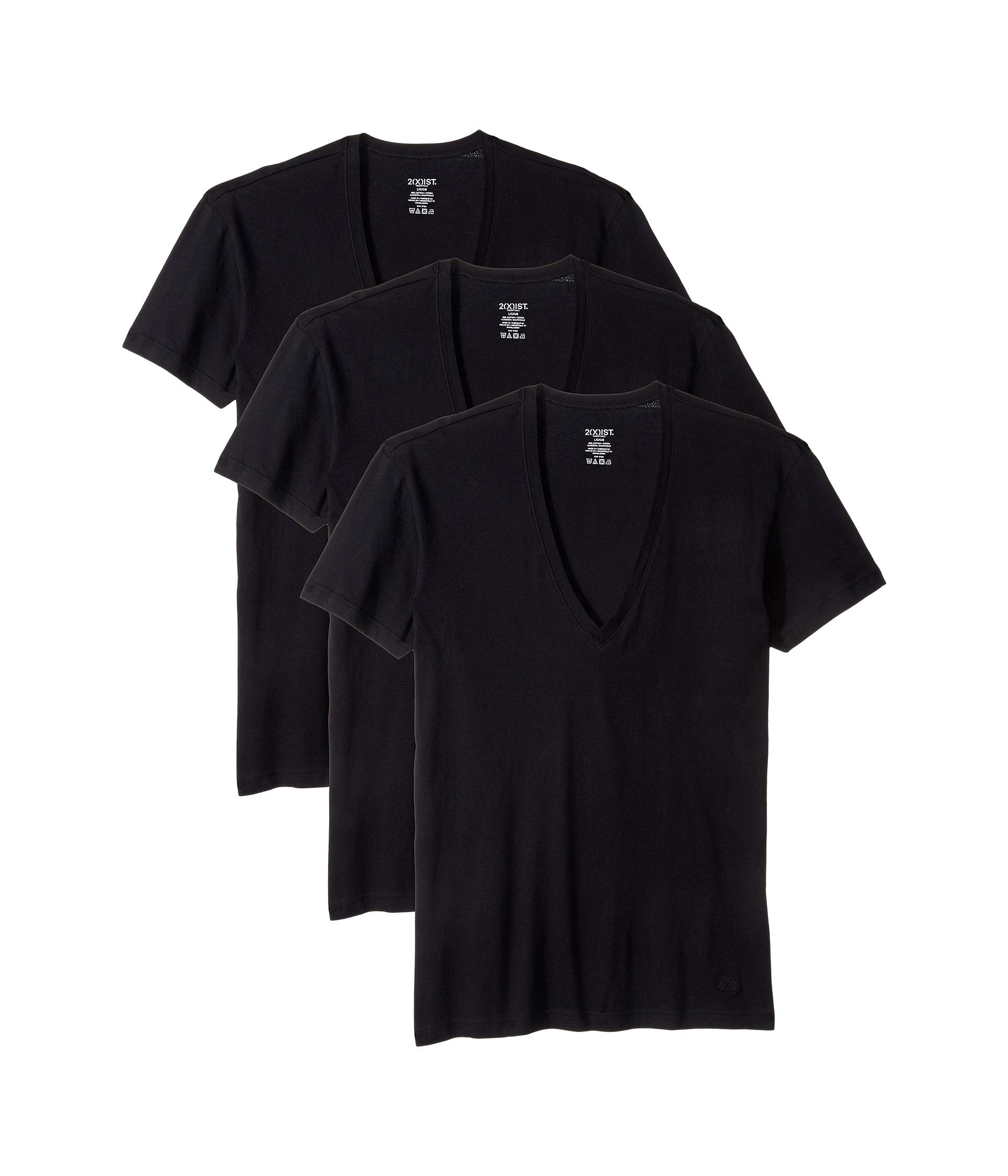 Essential 3-Pack Slim Fit Deep V-Neck T-Shirt