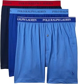 Classic Fit w/ Wicking 3-Pack Knit Boxers
