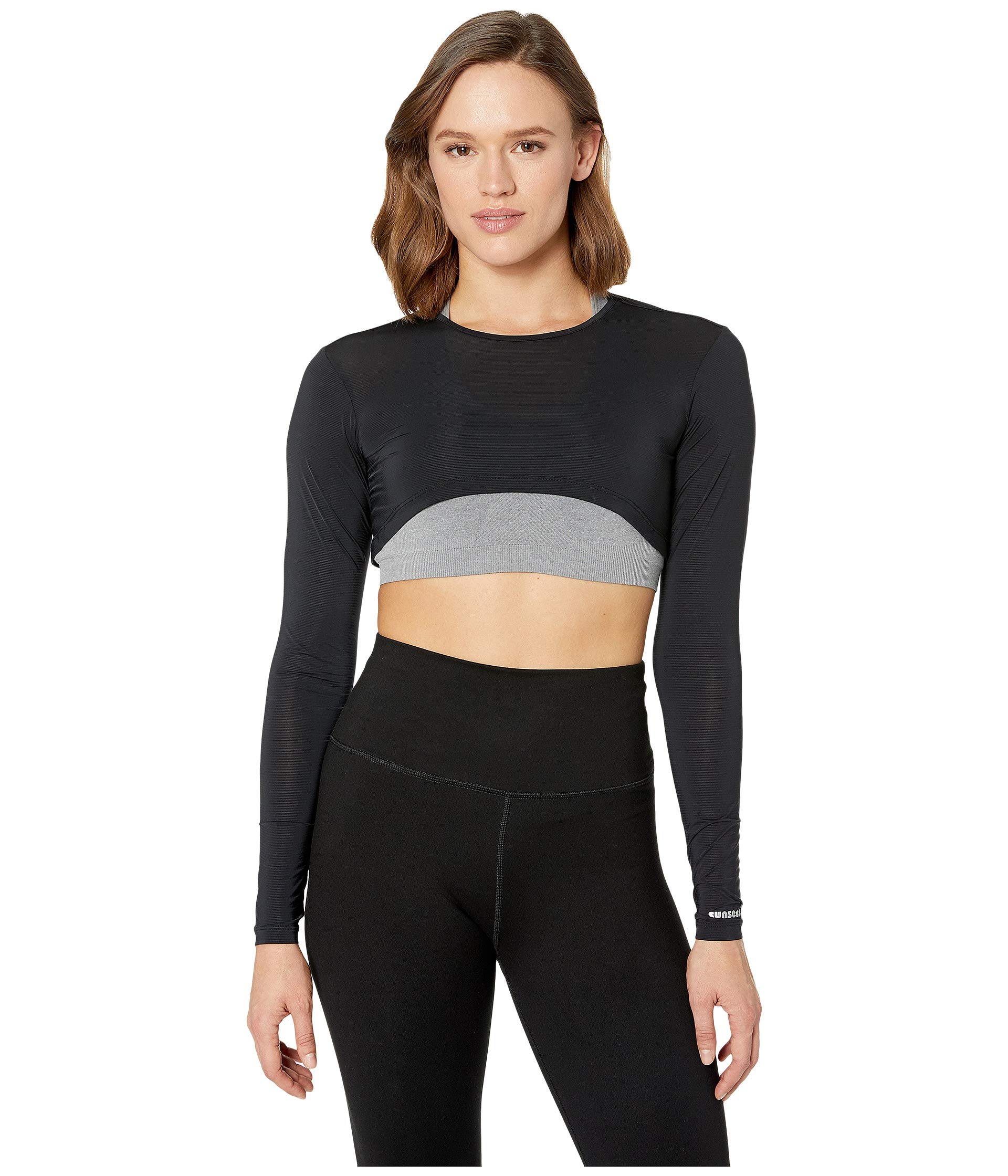 Sunsense® 35 SPF Lightweight Long Sleeve Crew Neck Crop Layering Top
