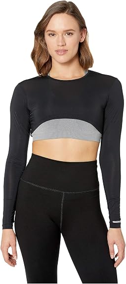 Sunsense® 35 SPF Lightweight Long Sleeve Crew Neck Crop Layering Top