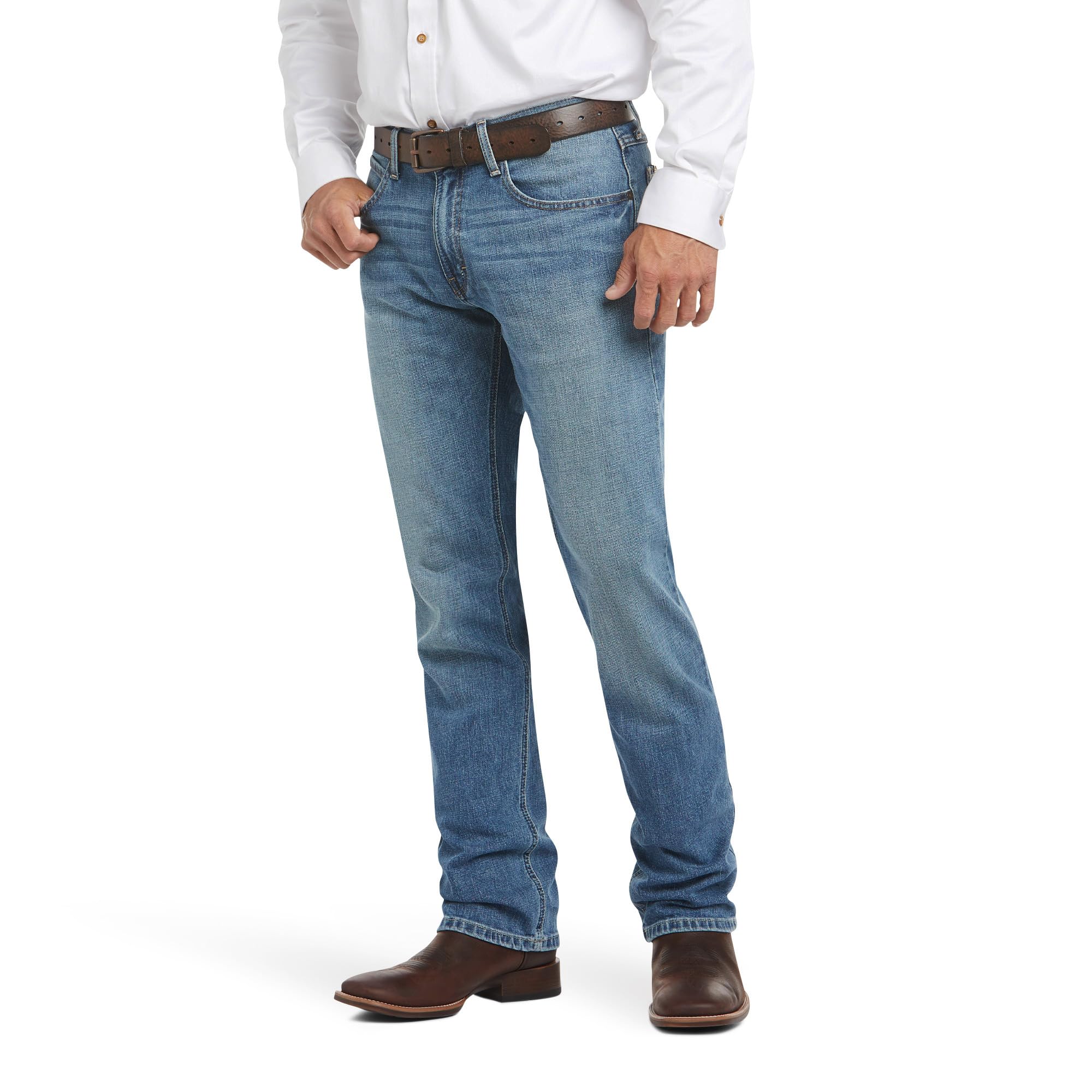 M4 Low Rise Stackable Straight Leg Jeans in Sawyer