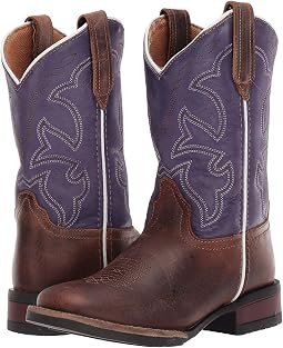 Brown Leather Vamp/Purple Shaft