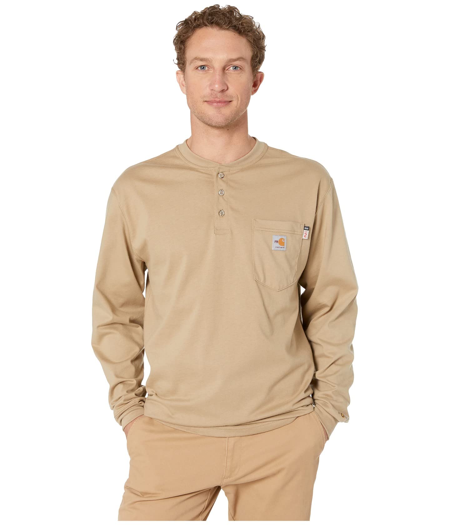 Флисовая рубашка с воротником-хенли Flame-Resistant (FR) Force Cotton Long Sleeve Henley