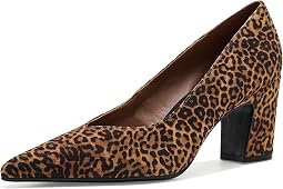 Brown Leopard Print Suede