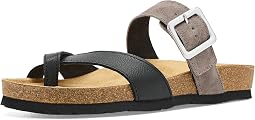 Soft Black Leather/Taupe Gray Suede