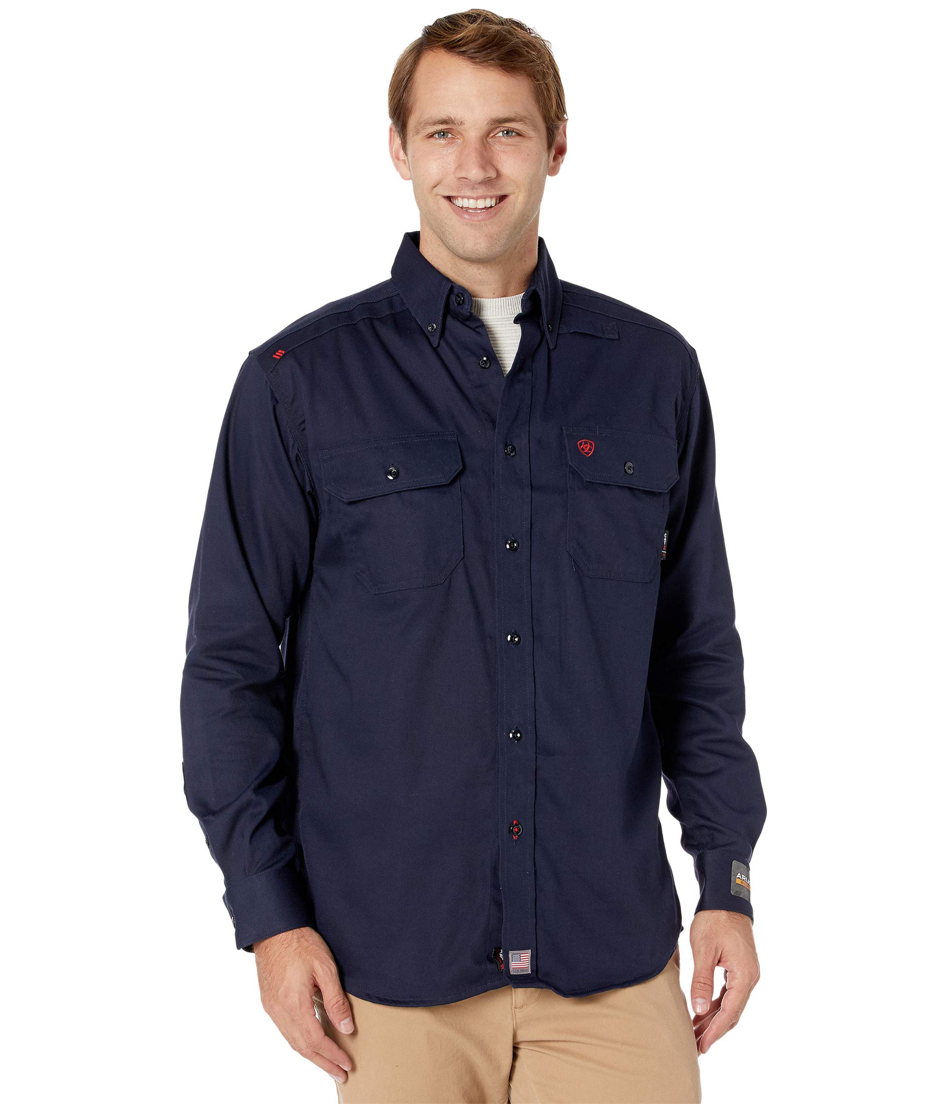 FR Solid Long Sleeve Work Shirt