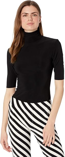 Приталенная футболка с коротким рукавом и воротником-водолазкой Slim Fit