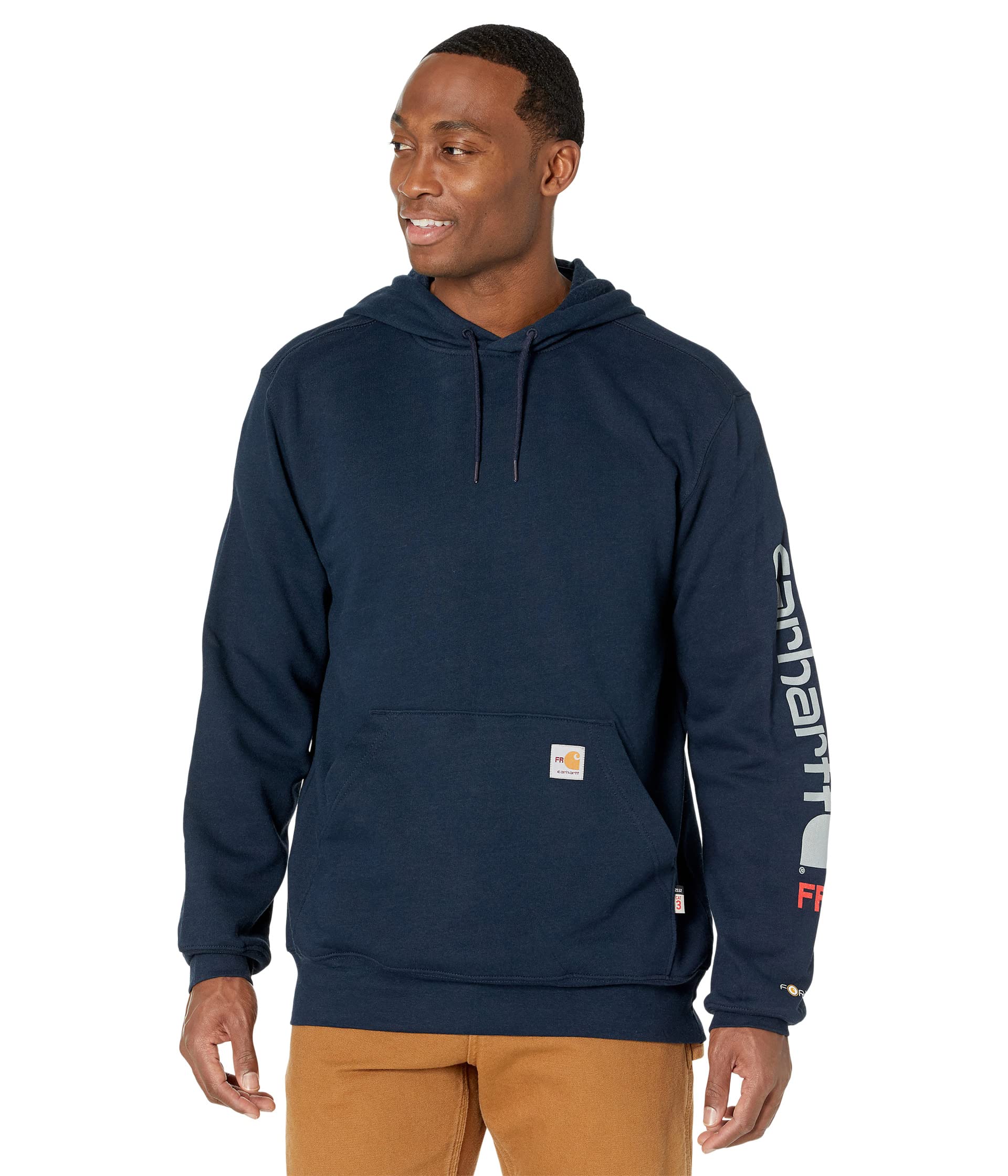 Свитшот с капюшоном Flame Resistant Force Original Fit Midweight Hooded Signature Sleeve Logo Graphic