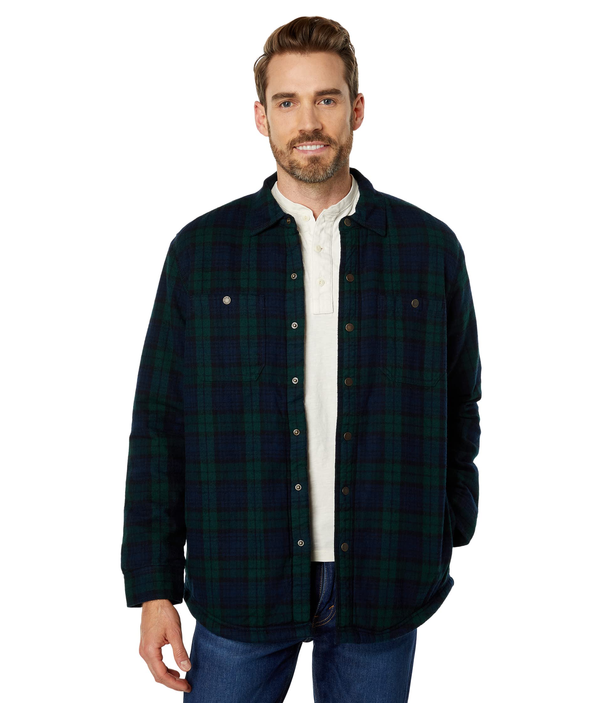 Sherpa Lined Scotch Plaid Shirt Long Sleeve Regular