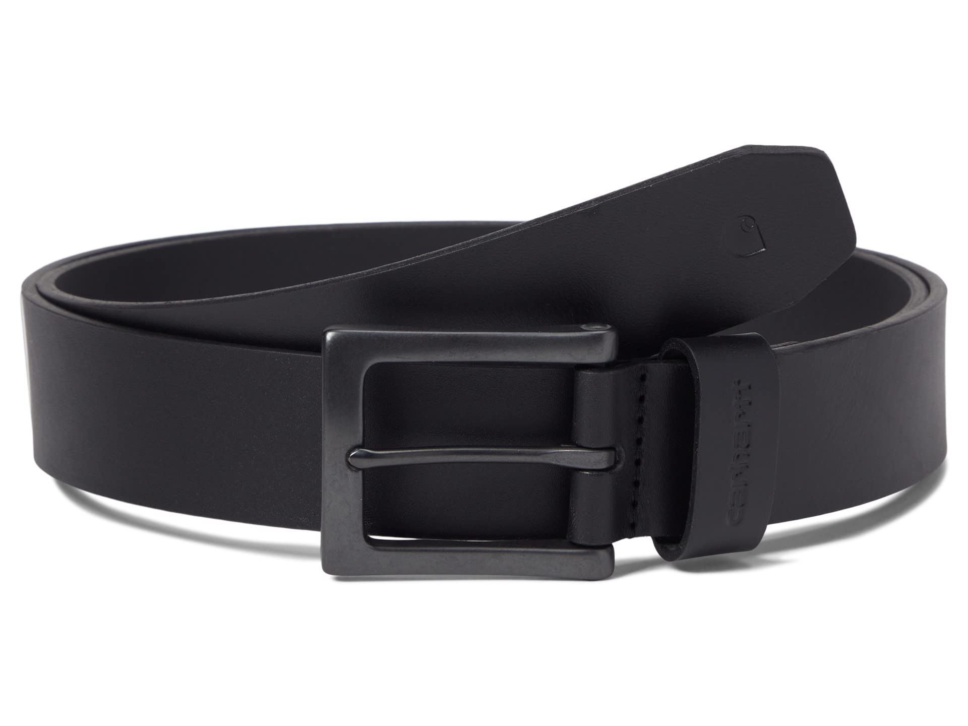 Big & Tall Burnished Leather Box Buckle Belt
