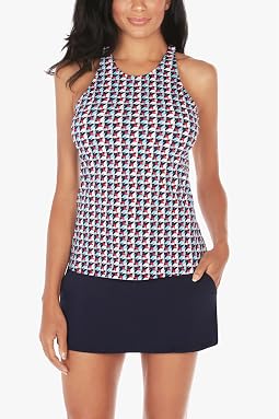 Geo My Way High Neck Tankini