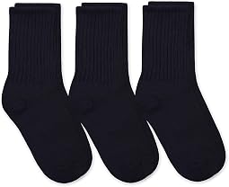 Boys' School Uniform Ribbed Crew Dress Socks 3 Pack