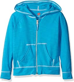 Little Girls' Slub Jersey Full Zip Jacket