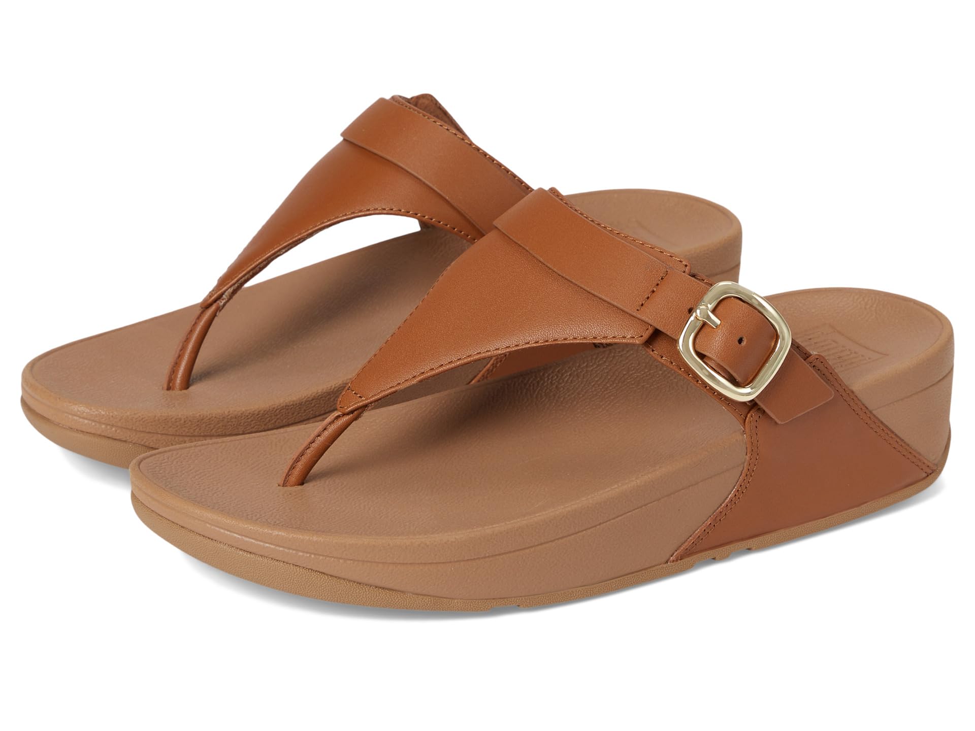 Lulu Adjustable Leather Toe Post Sandals