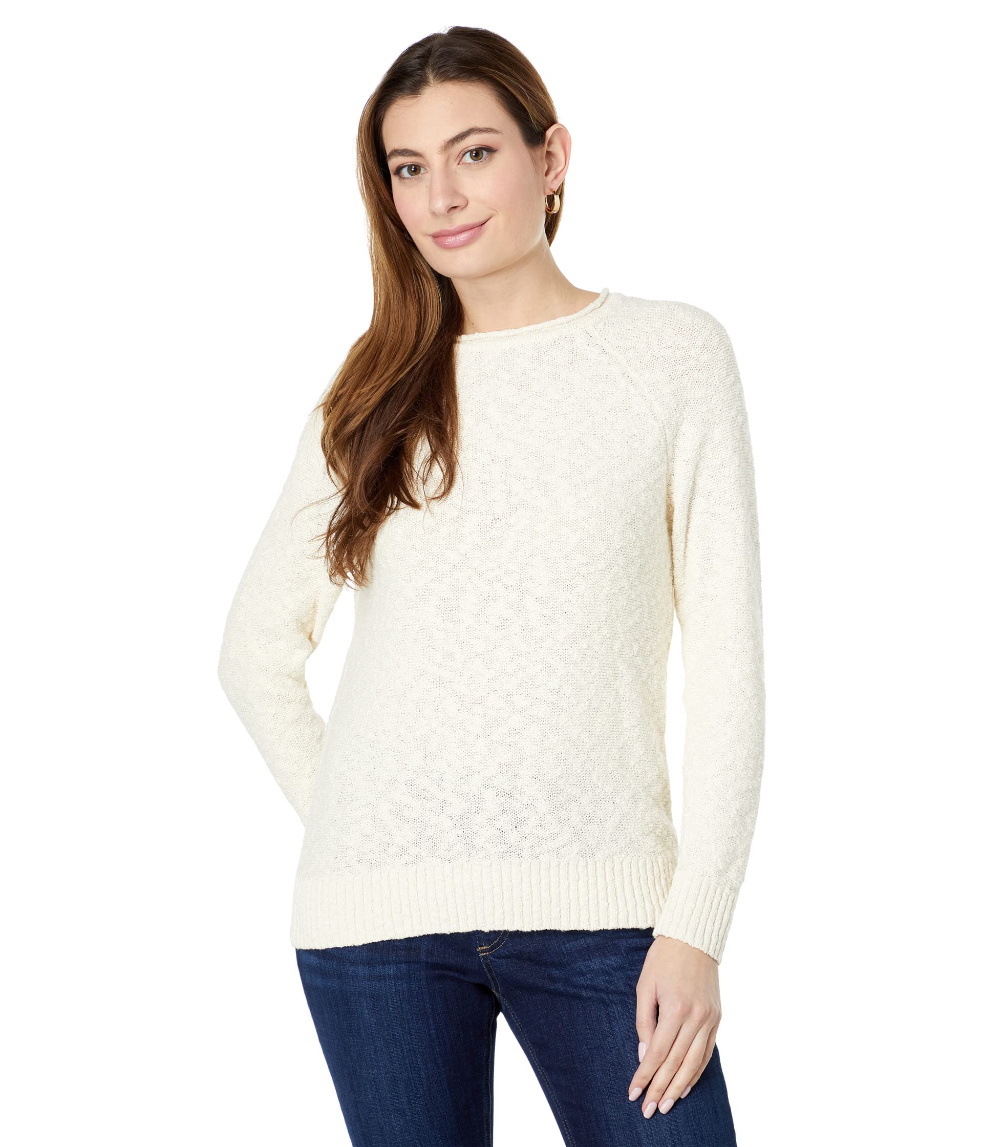 Midweight Cotton Slub Rollneck Pullover