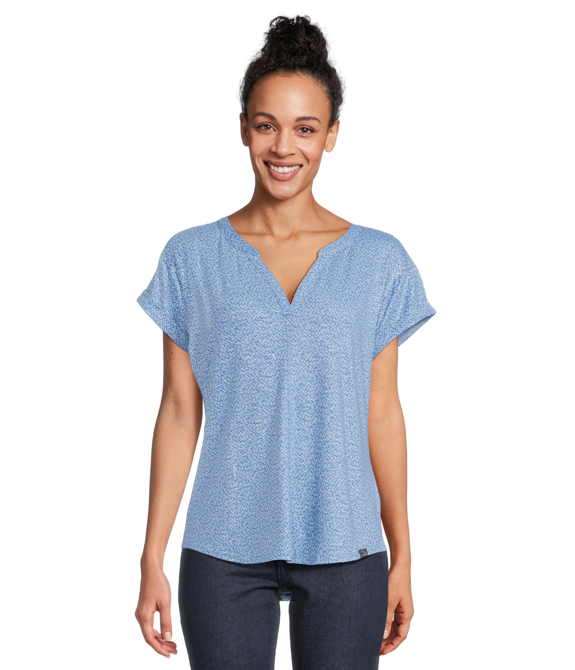 Streamside Tee Split-Neck Short Sleeve