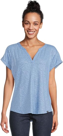 Streamside Tee Split-Neck Short Sleeve