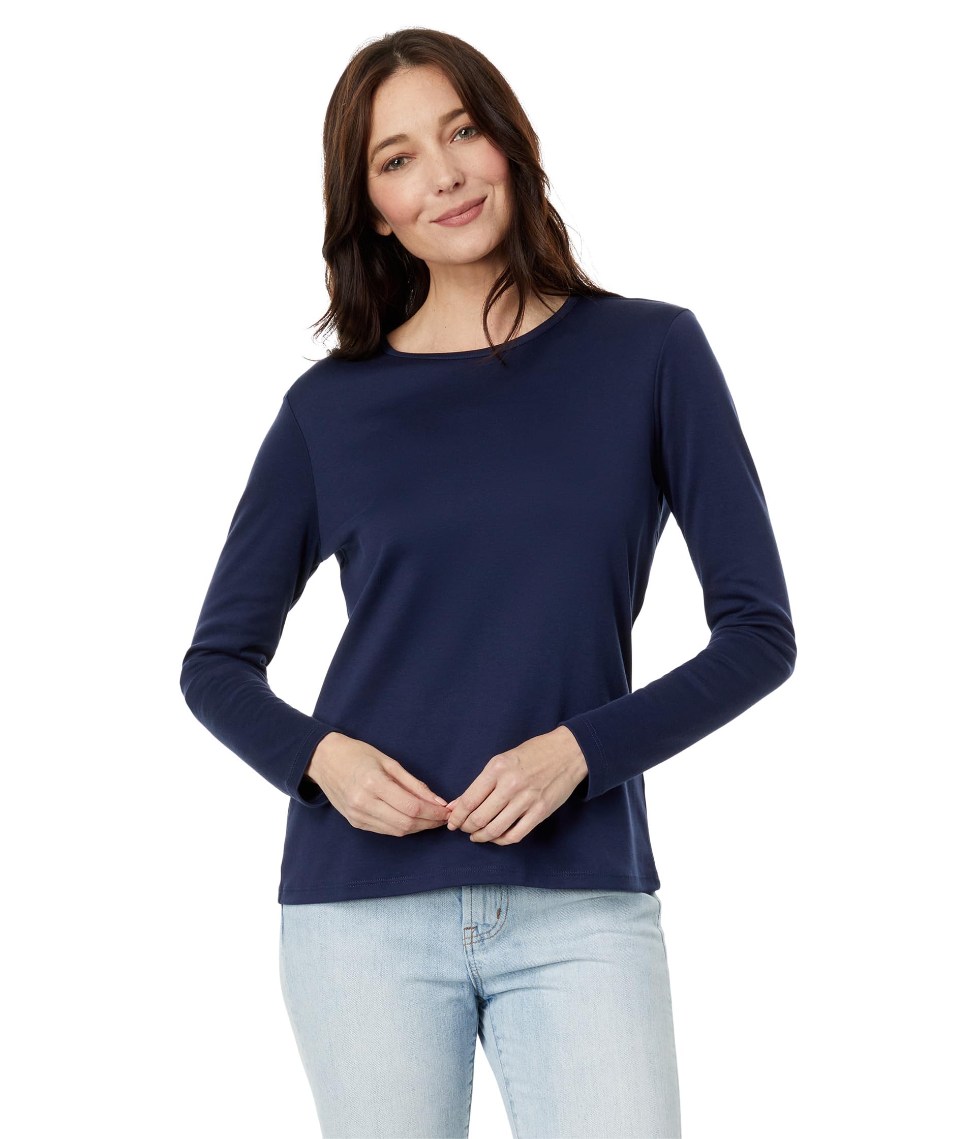 Pima Crew Neck Long Sleeve