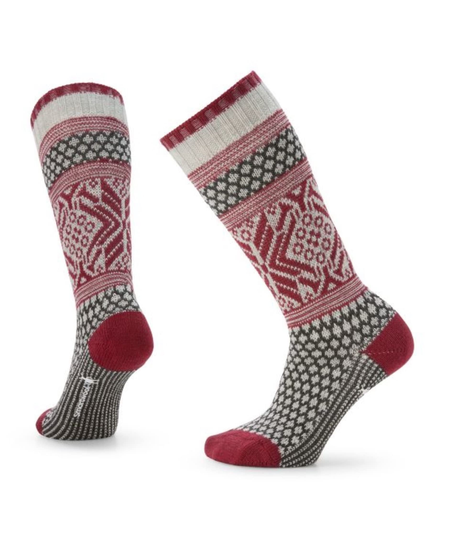 Everyday Popcorn Snowflake Pattern Crew Socks