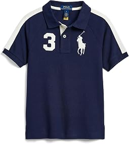 Детская футболка-поло из хлопка и сетки Big Pony Cotton Mesh Polo Shirt (малыши/маленькие дети)
