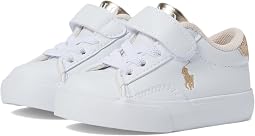 White Smooth PU/Gold Metallic/Glitter/Gold Pony Player