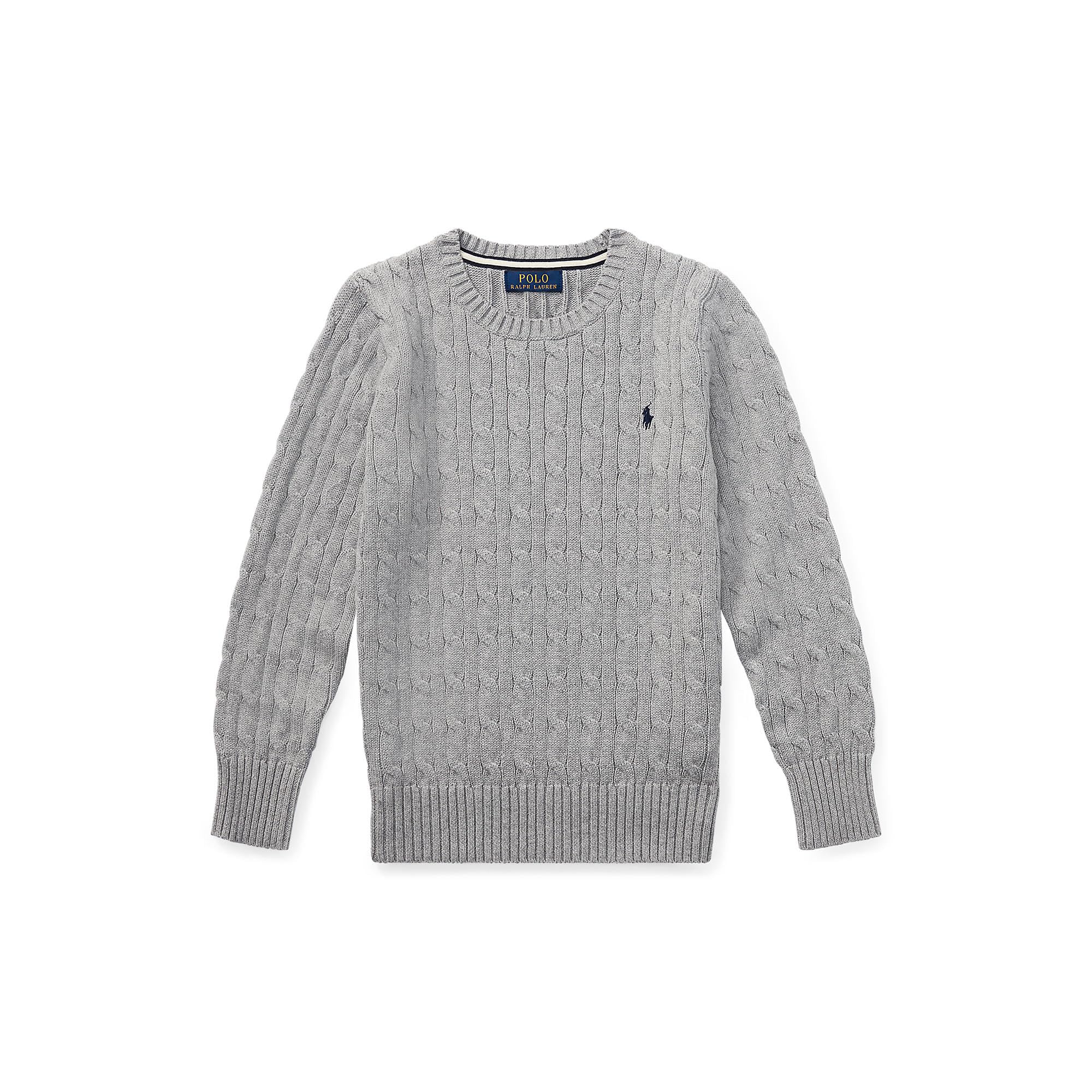 Cable-Knit Cotton Sweater (Big Kids)