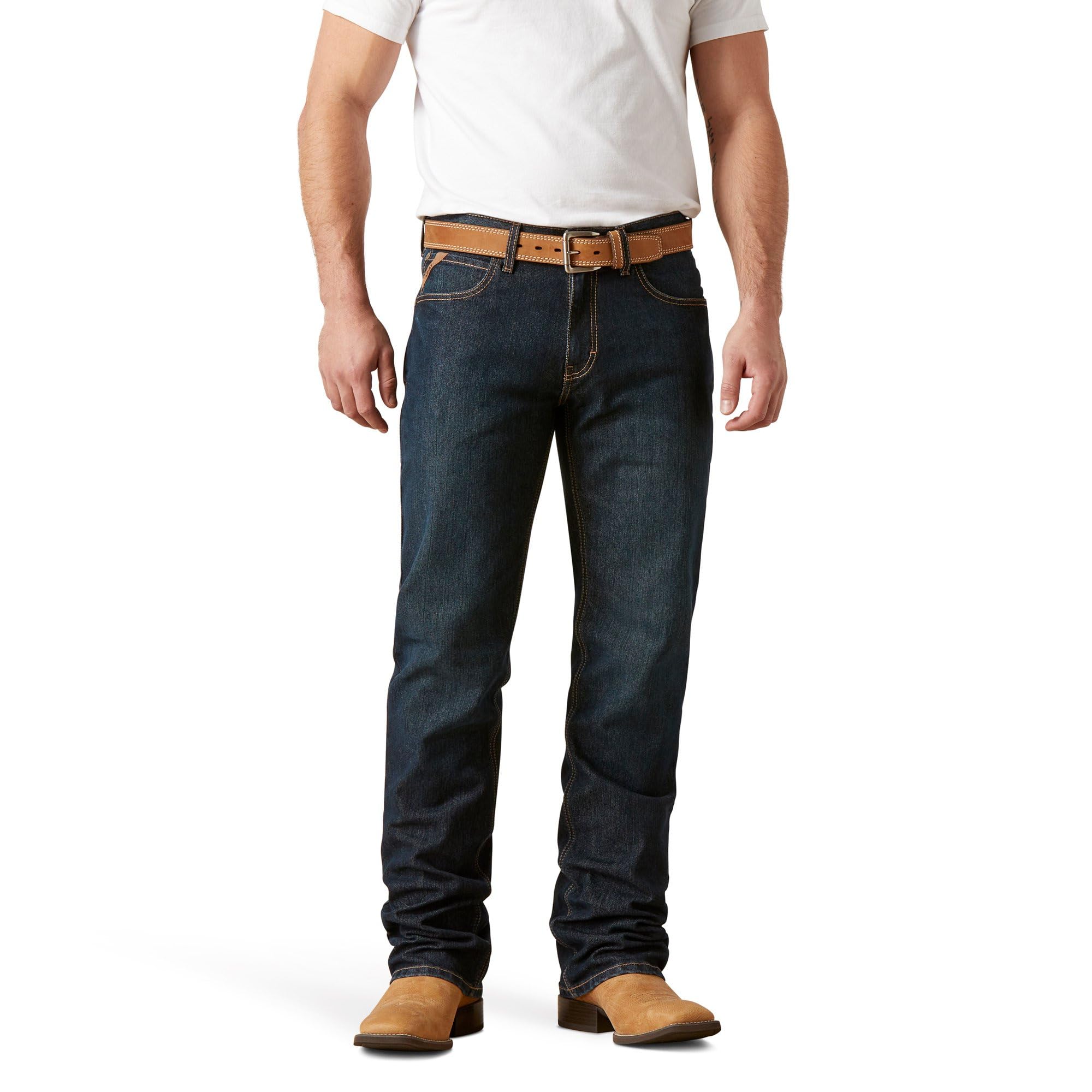 M4 Performance Pro Ripped Bootcut Jeans in Blackstone