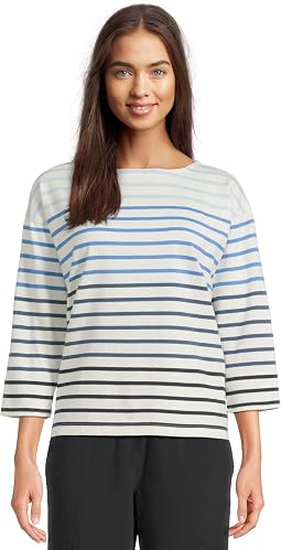 Женская футболка Heritage Mariner Boatneck 3/4 Sleeve Stripe