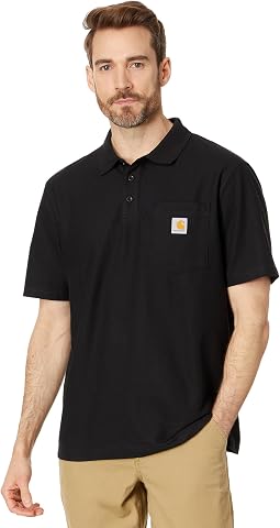 Loose Fit Midweight Short Sleeve Pocket Polo