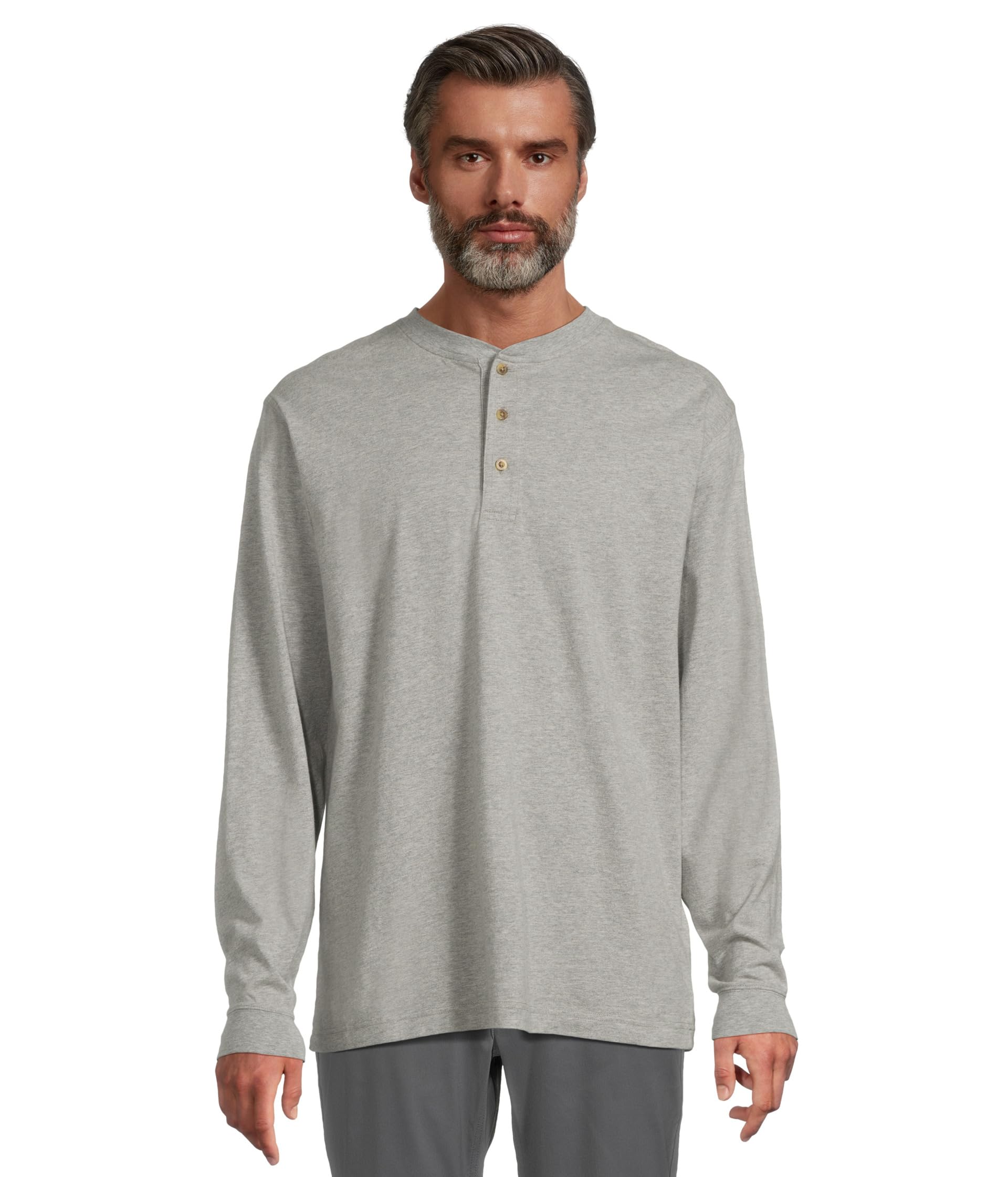 Carefree Unshrinkable Tee Traditional Fit Long-Sleeve Henley