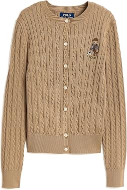Polo Bear мини-кардиган из хлопка с косой вязкой (малыш/маленькие дети)