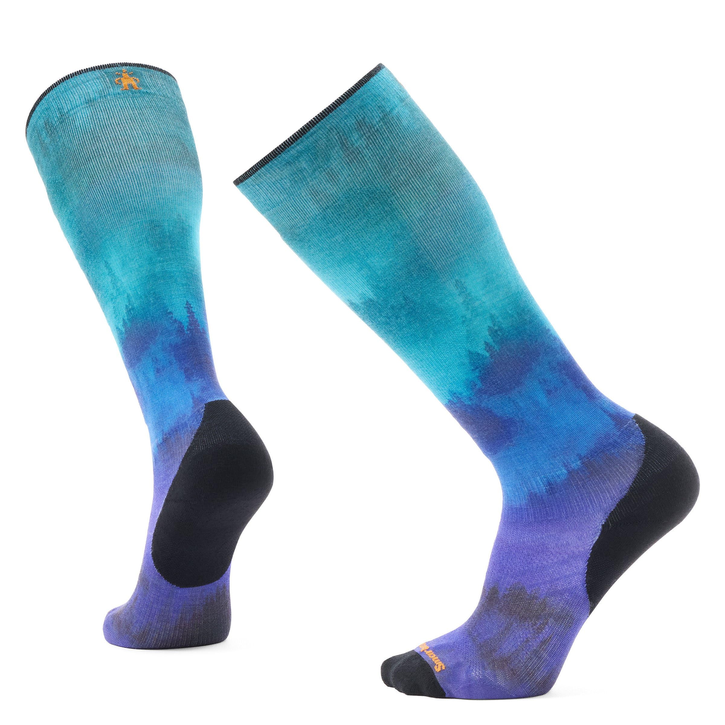 Ski Targeted Cushion Compression Print Over The Calf Socks