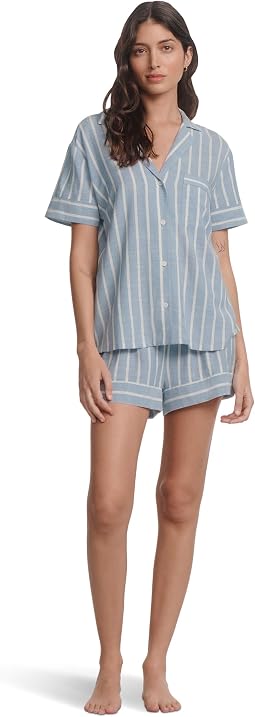 Classic Stripe Slate Blue/Ivory