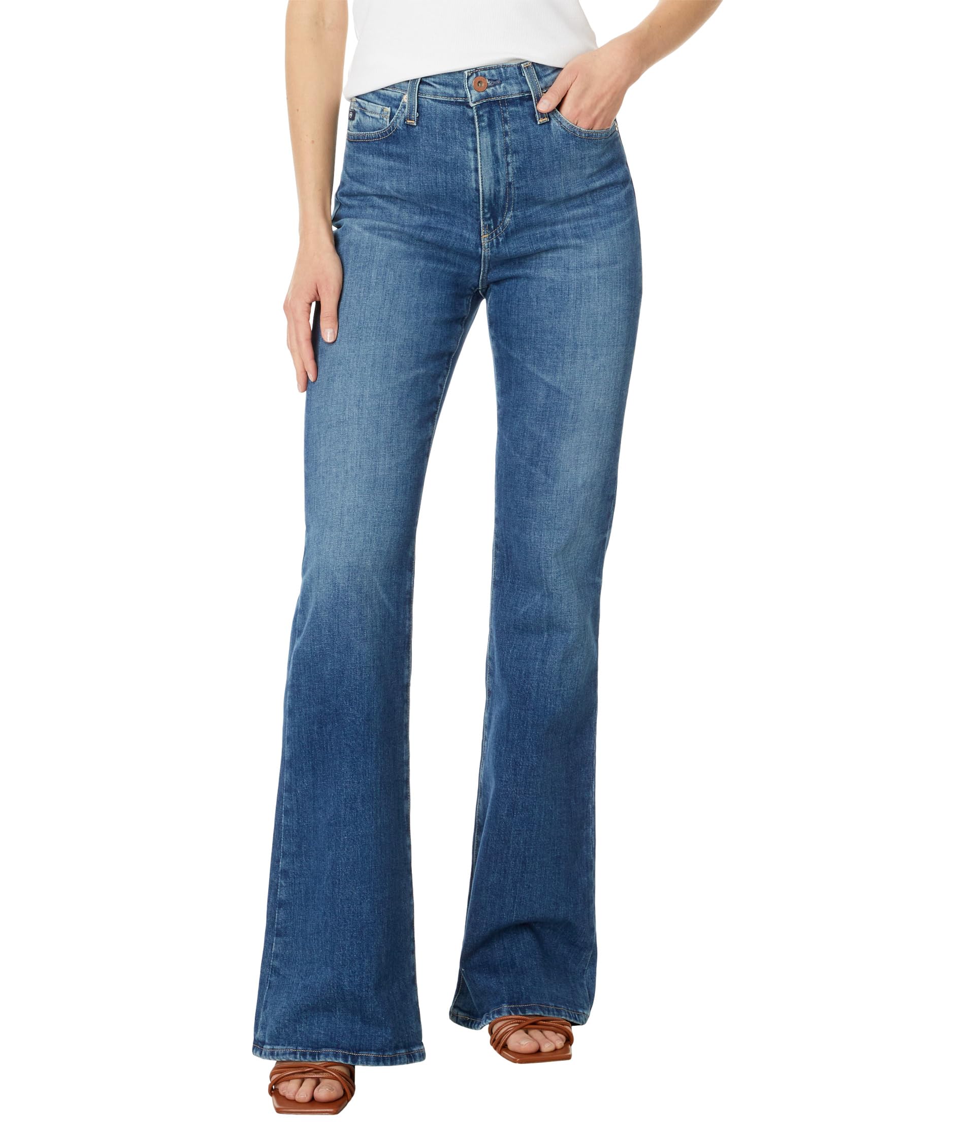 Madi Super High Rise Flare Jean in Alibi