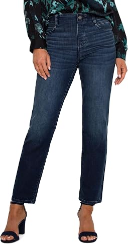Gia Glider Pull On Slim Mid Rise Stretch Denim in Warner Lake