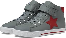 Gray/Red Leather
