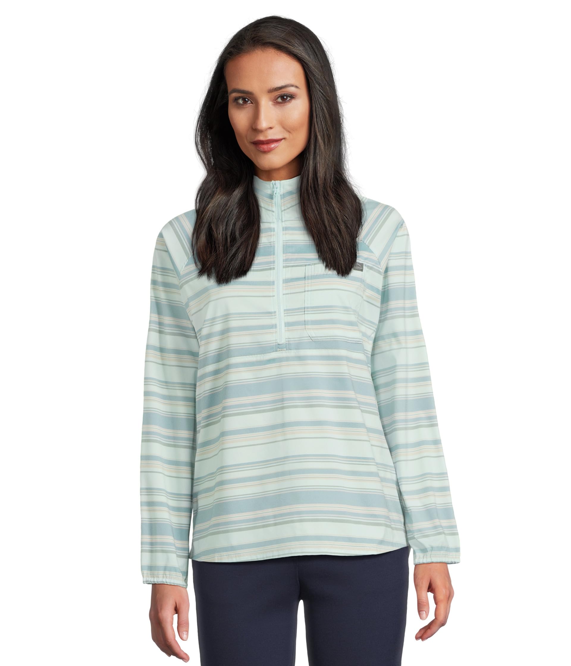 Everyday SunSmart® Quarter-Zip Pullover Colorblock Woven Shirt
