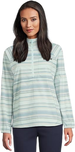 Everyday SunSmart® Quarter-Zip Pullover Colorblock Woven Shirt