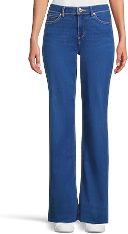 Aniston High-Rise Straight Leg in Medium Wash